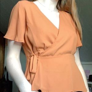 Orange wrap top